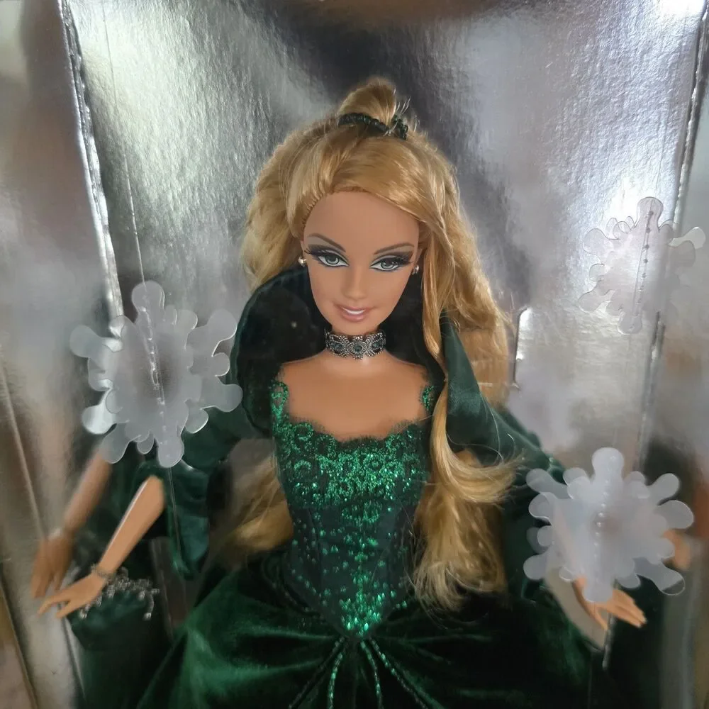 2004 Special Edition Mattel Holiday Barbie (04278) Blonde Green Dress